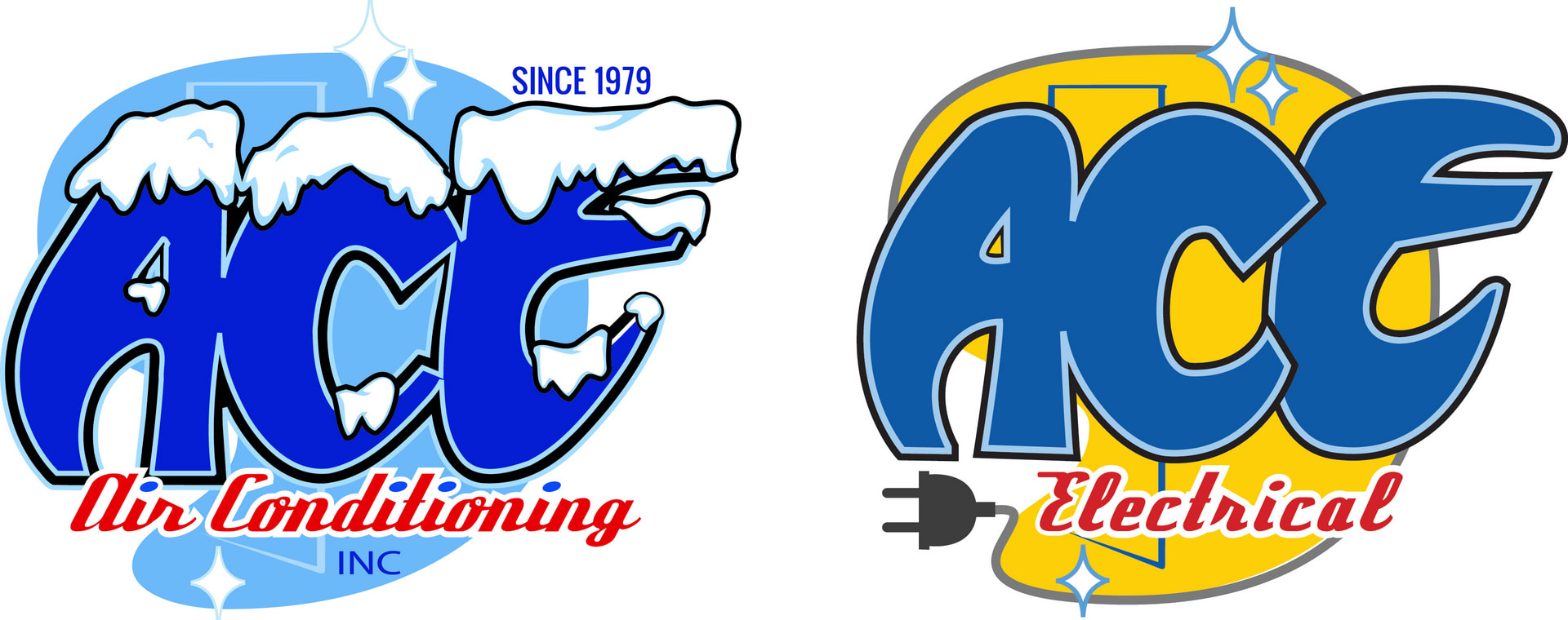 Ace Air Conditioning and Ace Electrical logos