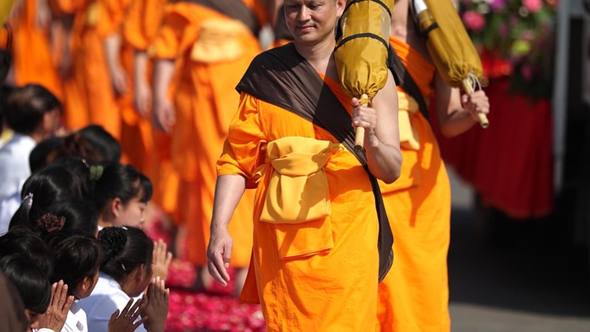 Buddhism, orange, monks, buddhists, walk, robes, thai, buddhist, wat, phra dhammakaya, temple, dhammakaya pagoda, more than, 