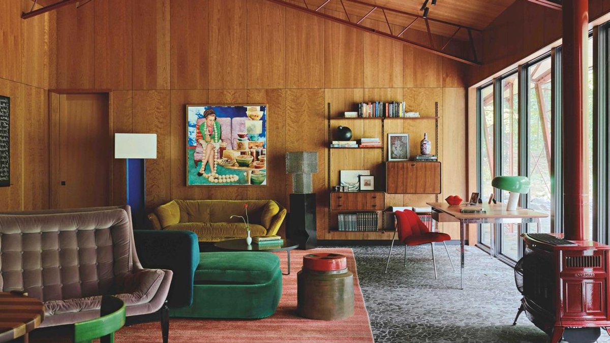 Artist's Colorful Upstate Home Filled with Memory and Emotion - colorful upstate home