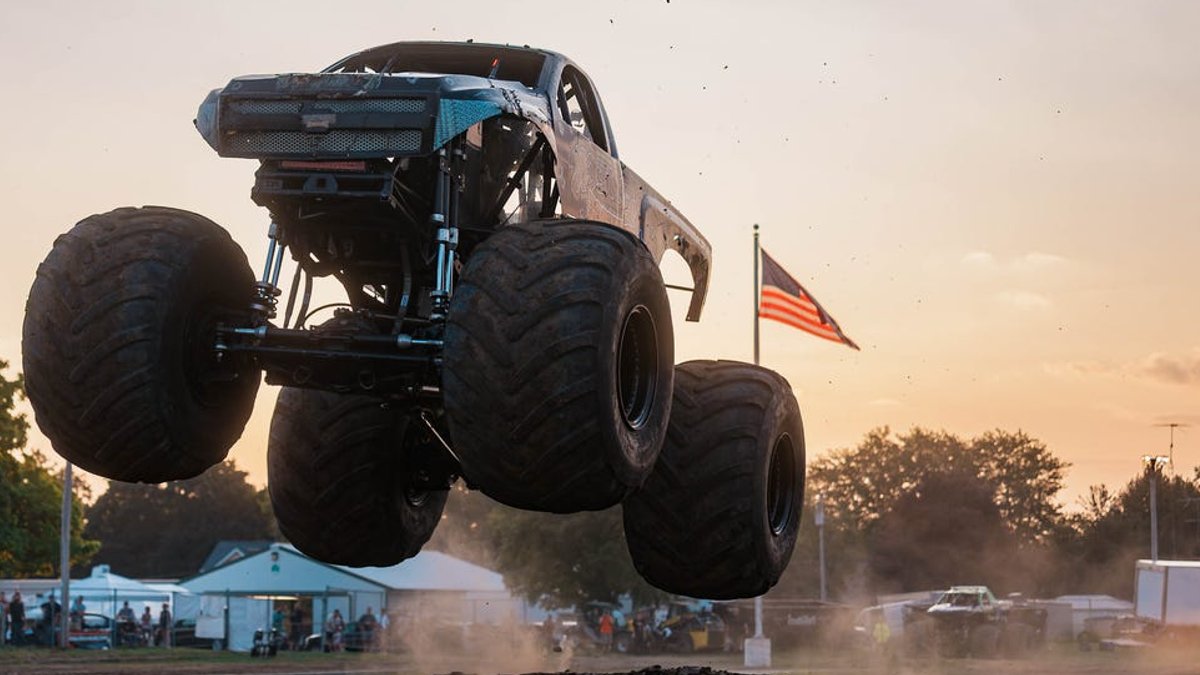 Louisville Police Crush Stolen Charger with Monster Truck - louisville police