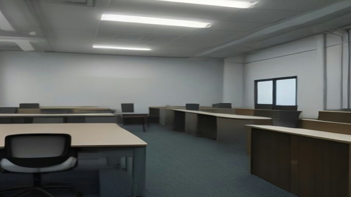 Bank compliance office workspace.