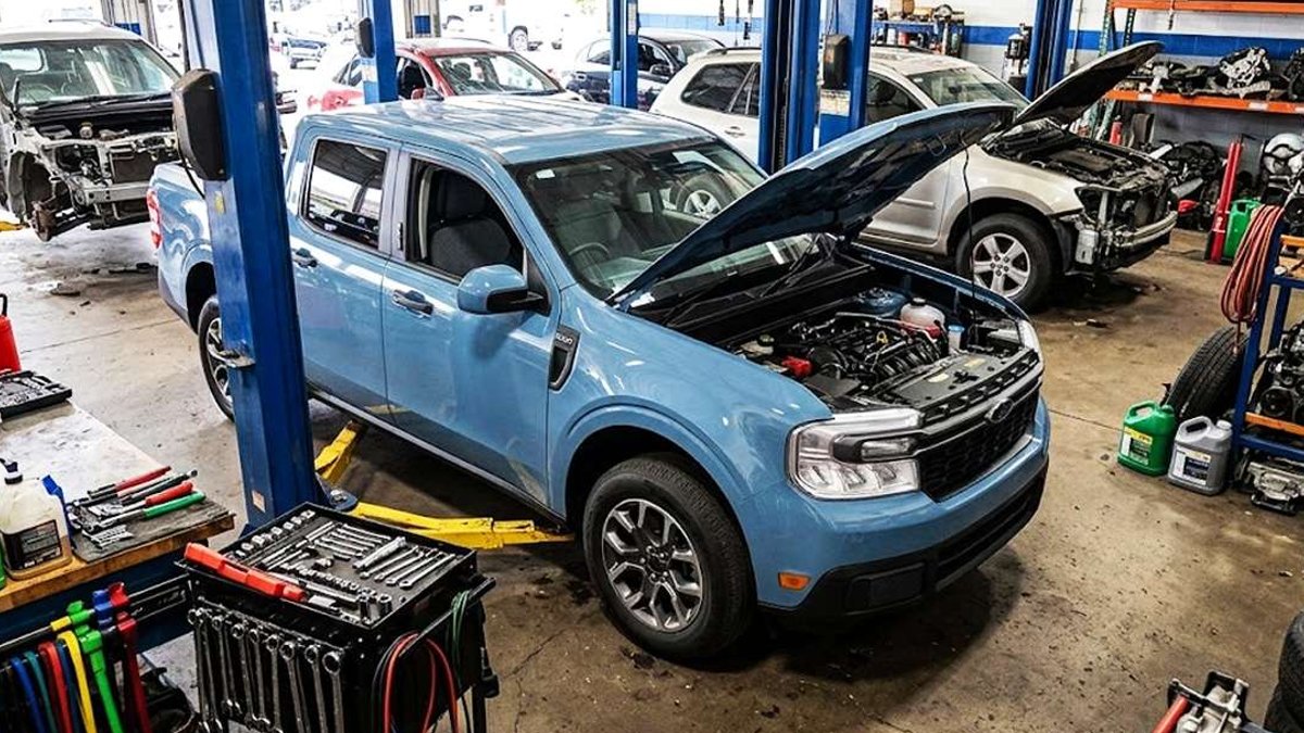 Ford Maverick Getting Repaired.