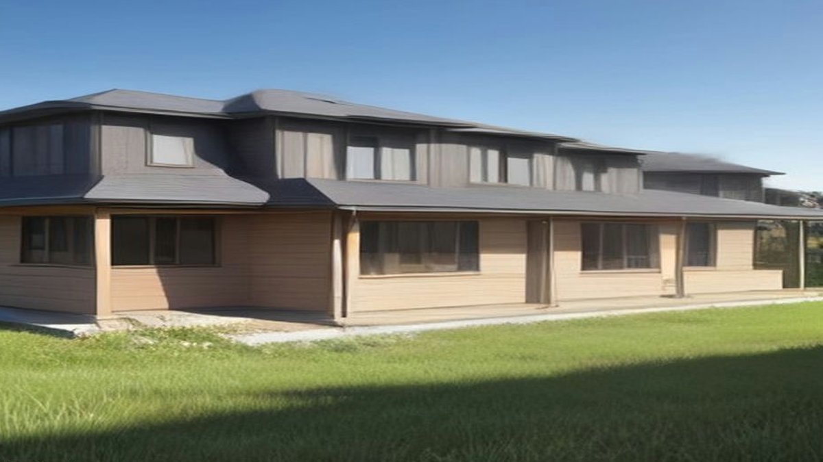 **Half-built suburban homes under construction**.