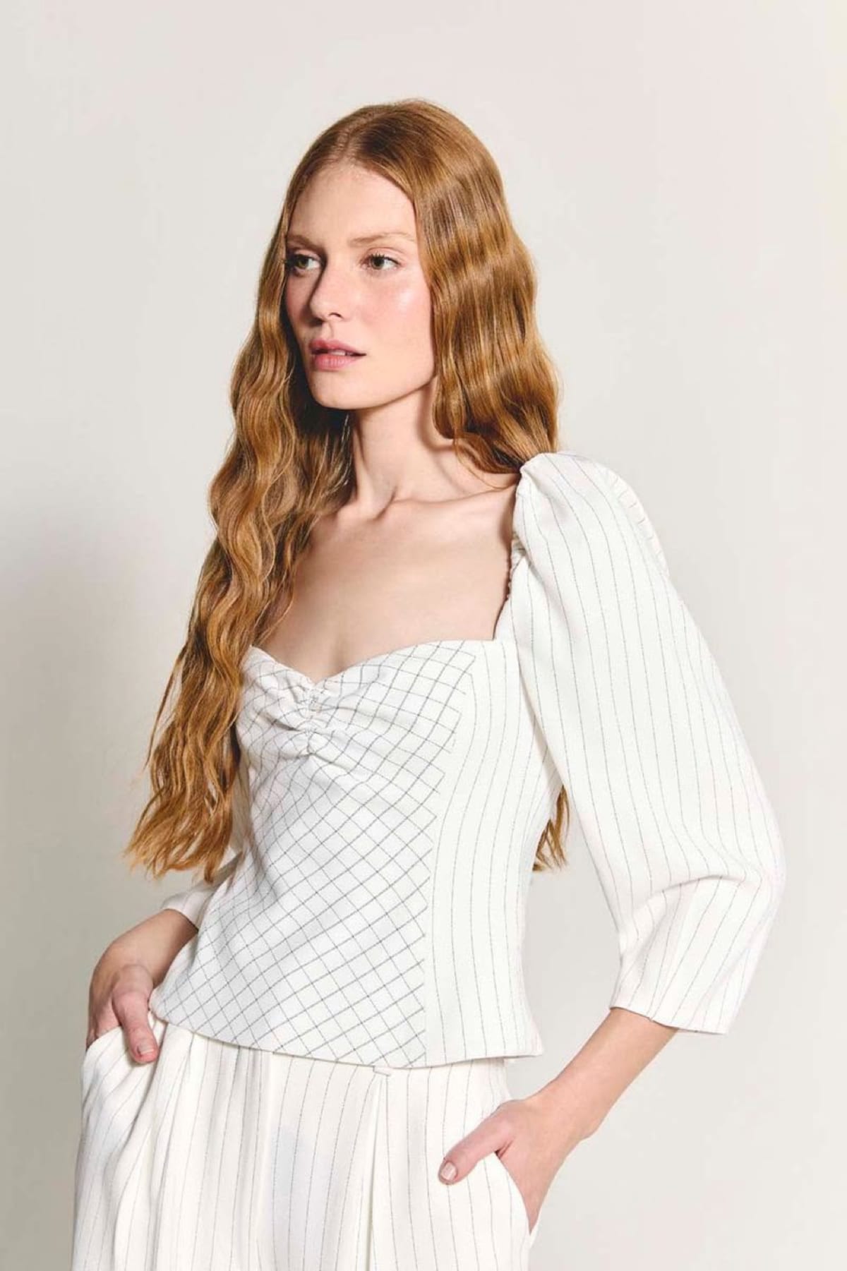 Blusa Aliana Risca de Giz