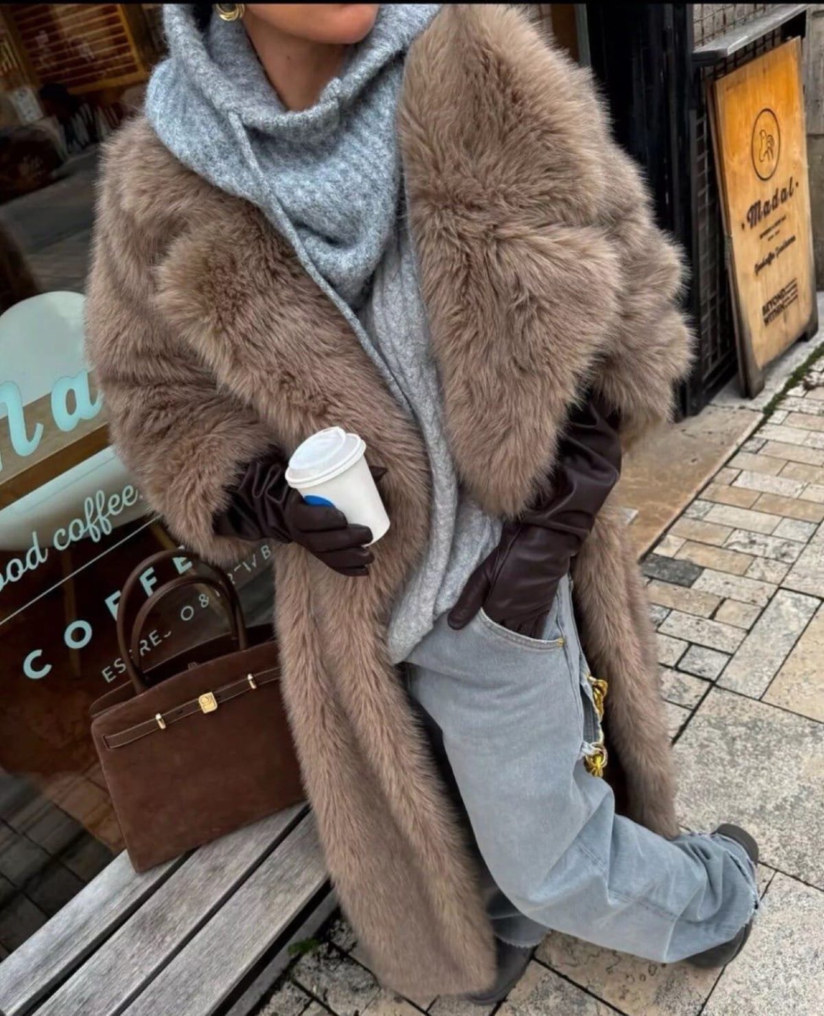 Casaco Faux Fur Alongado