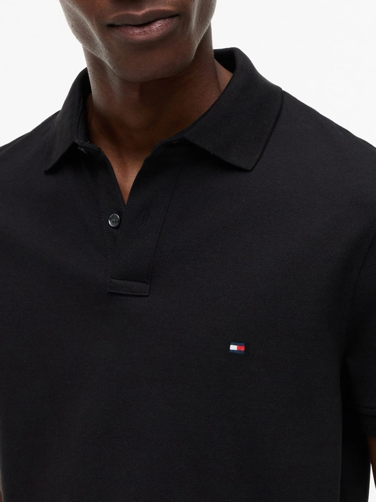 Polo Custom Fit Piquet Preta