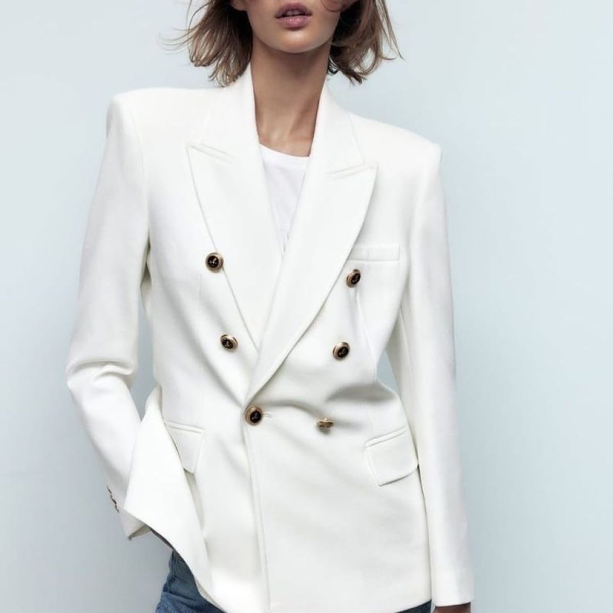 Blazer de Alfaiataria Branco