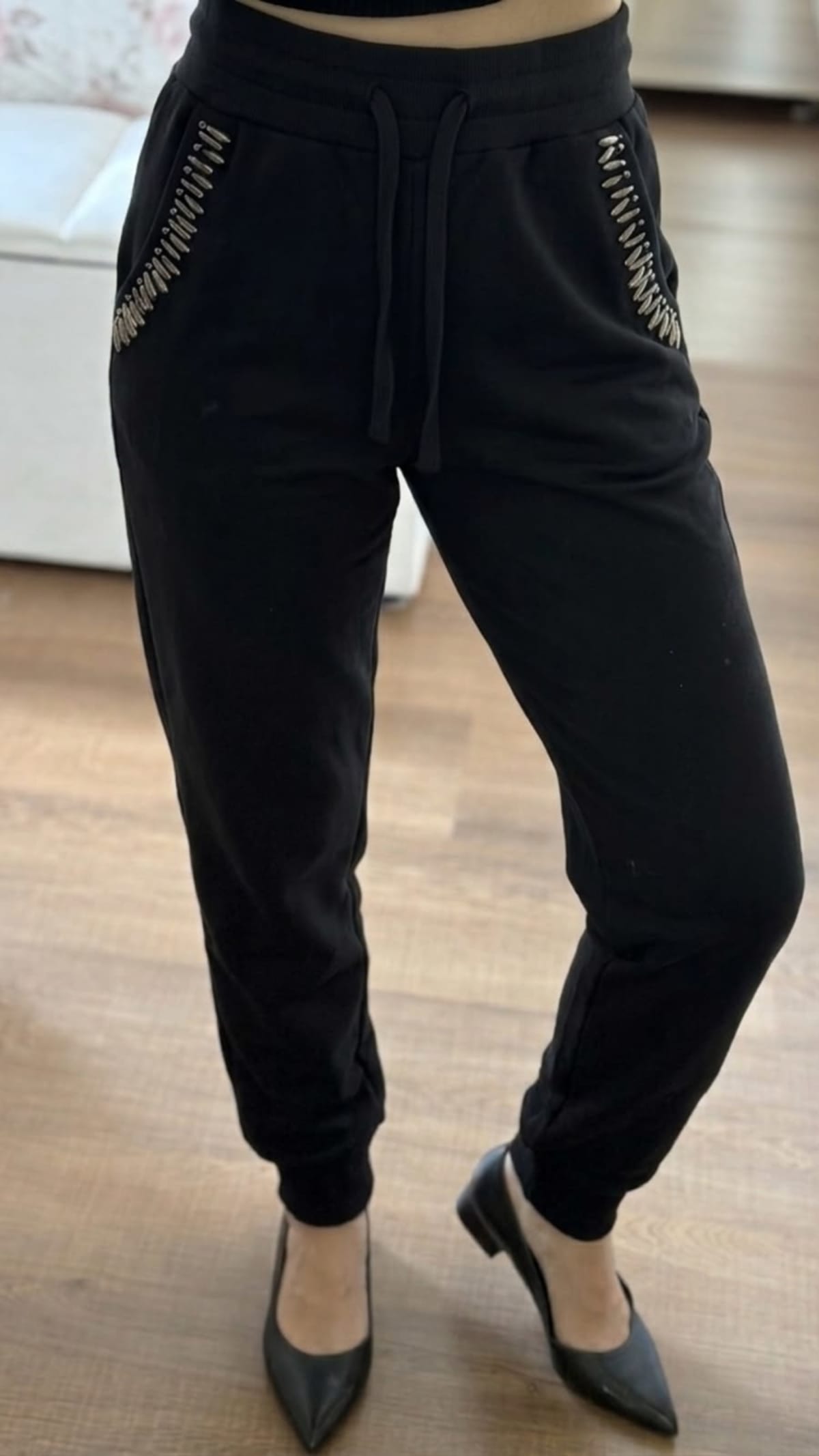 Calça de Moletom com Aplicação Metálica