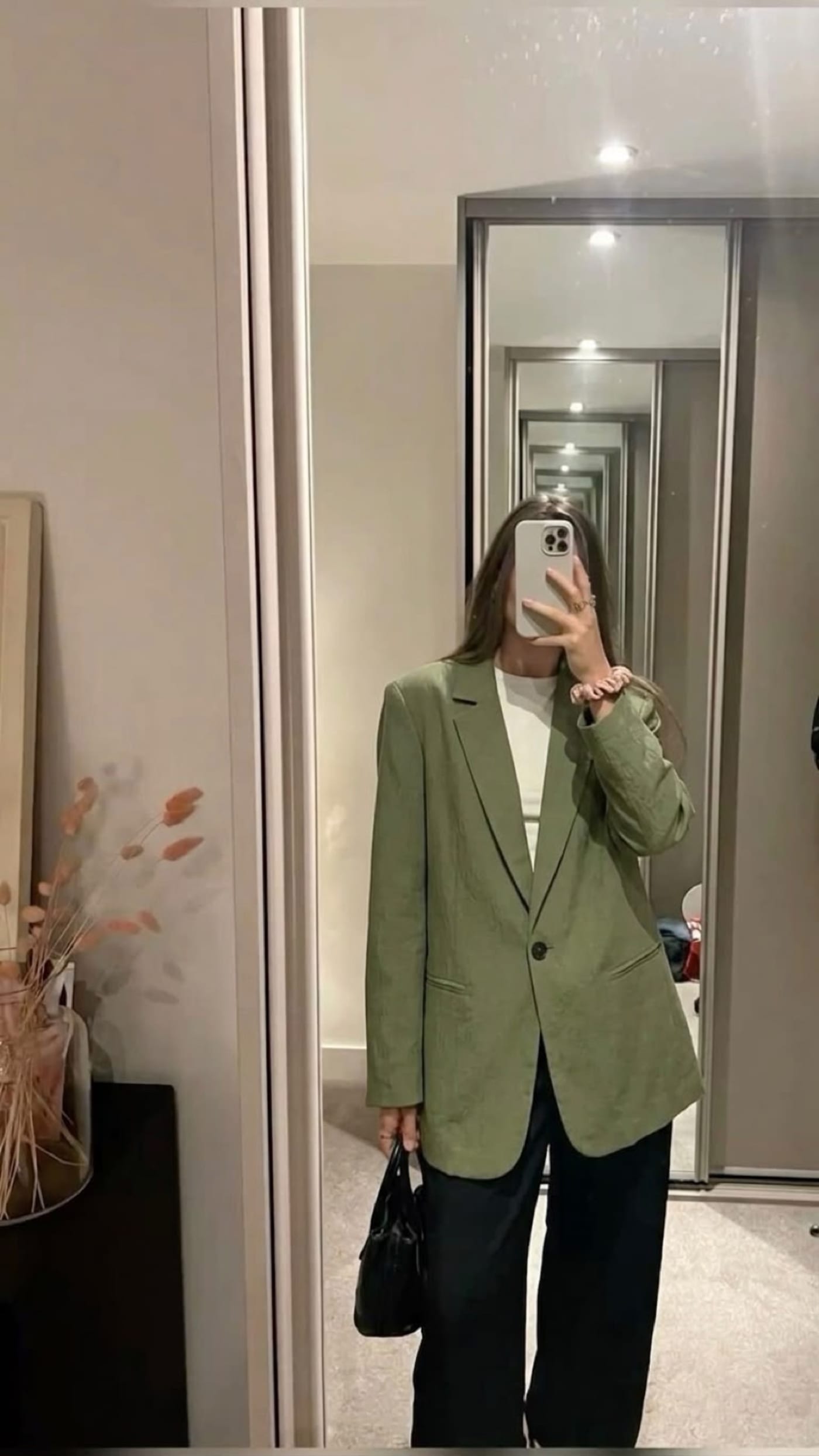 Blazer de Alfaiataria Verde Oliva · Zara · B.