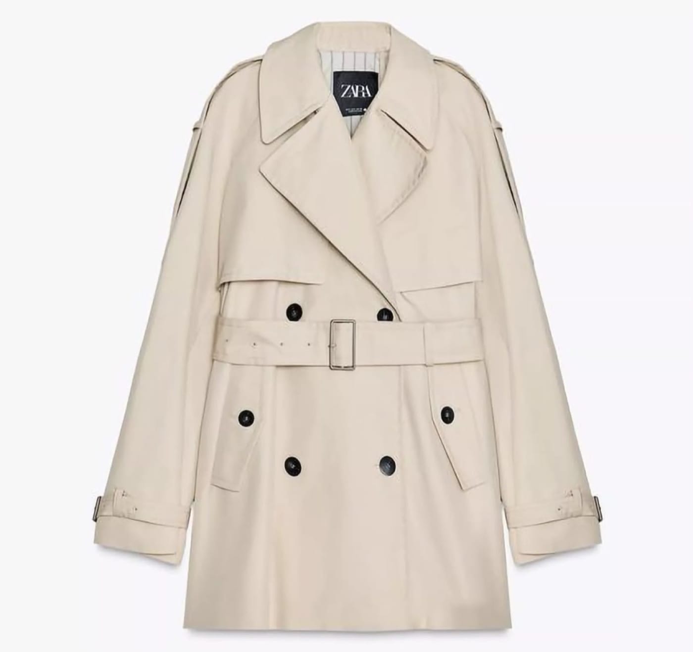 Trench Coat Curto Water Repellent ZW Collection · Zara · B.