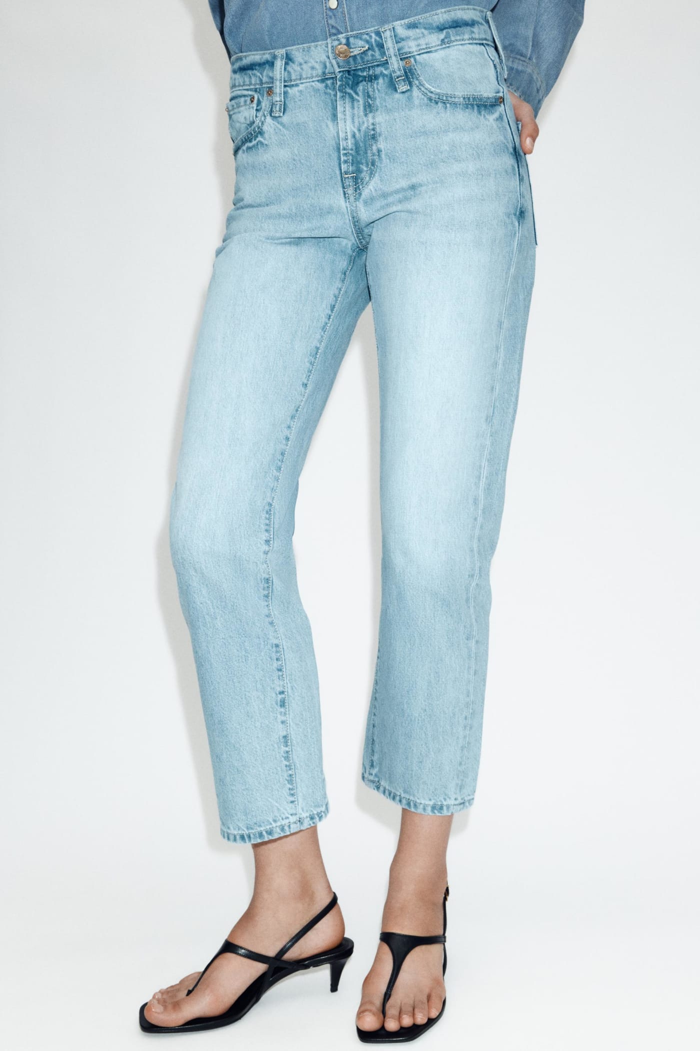 Calça Jeans Z1975 Cropped Lavagem Clara · Zara · B.