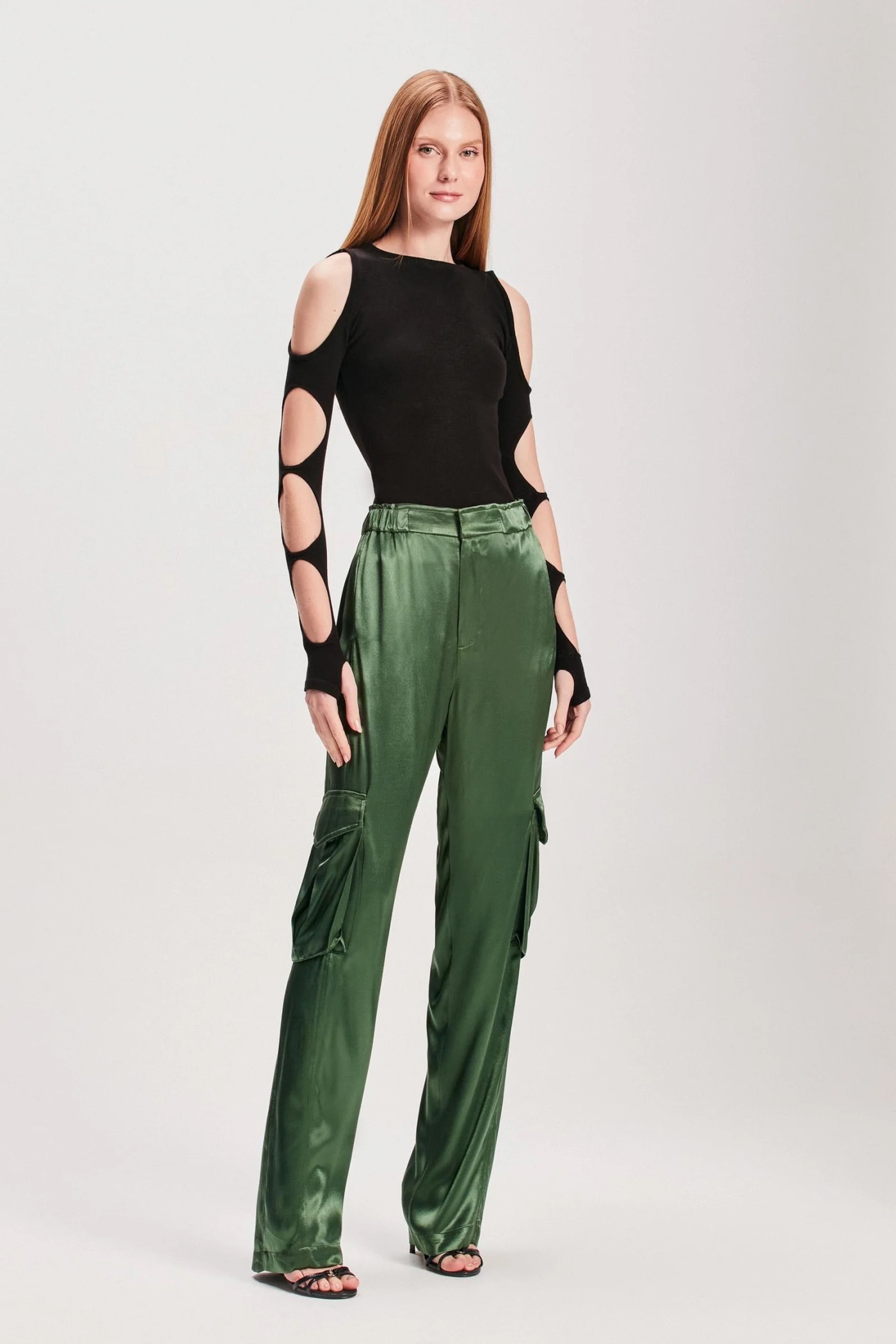 Calça Cargo Acetinada Verde · TIG · B.