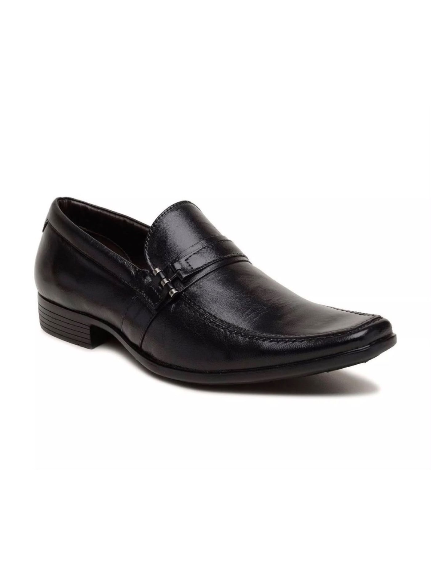 Loafer Bico Quadrado com Detalhe Metálico Preto · CNS · B.