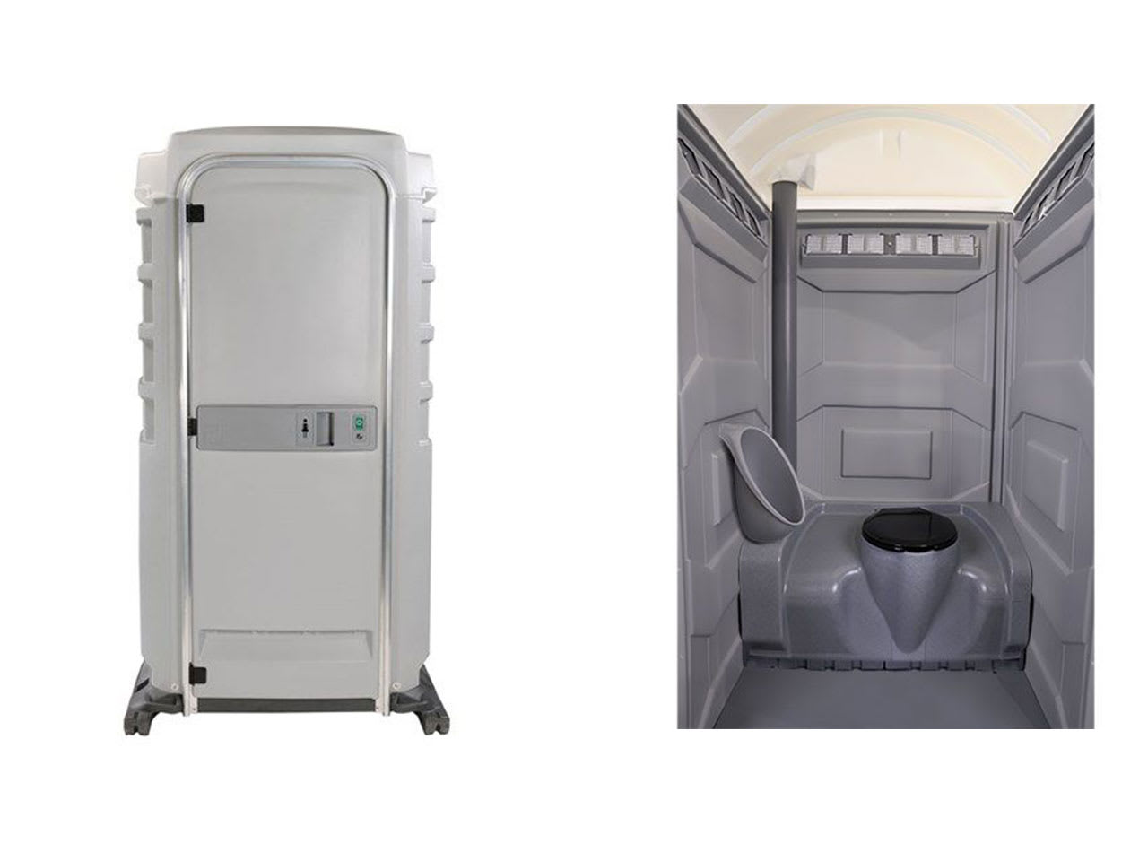 Flushing portable restroom