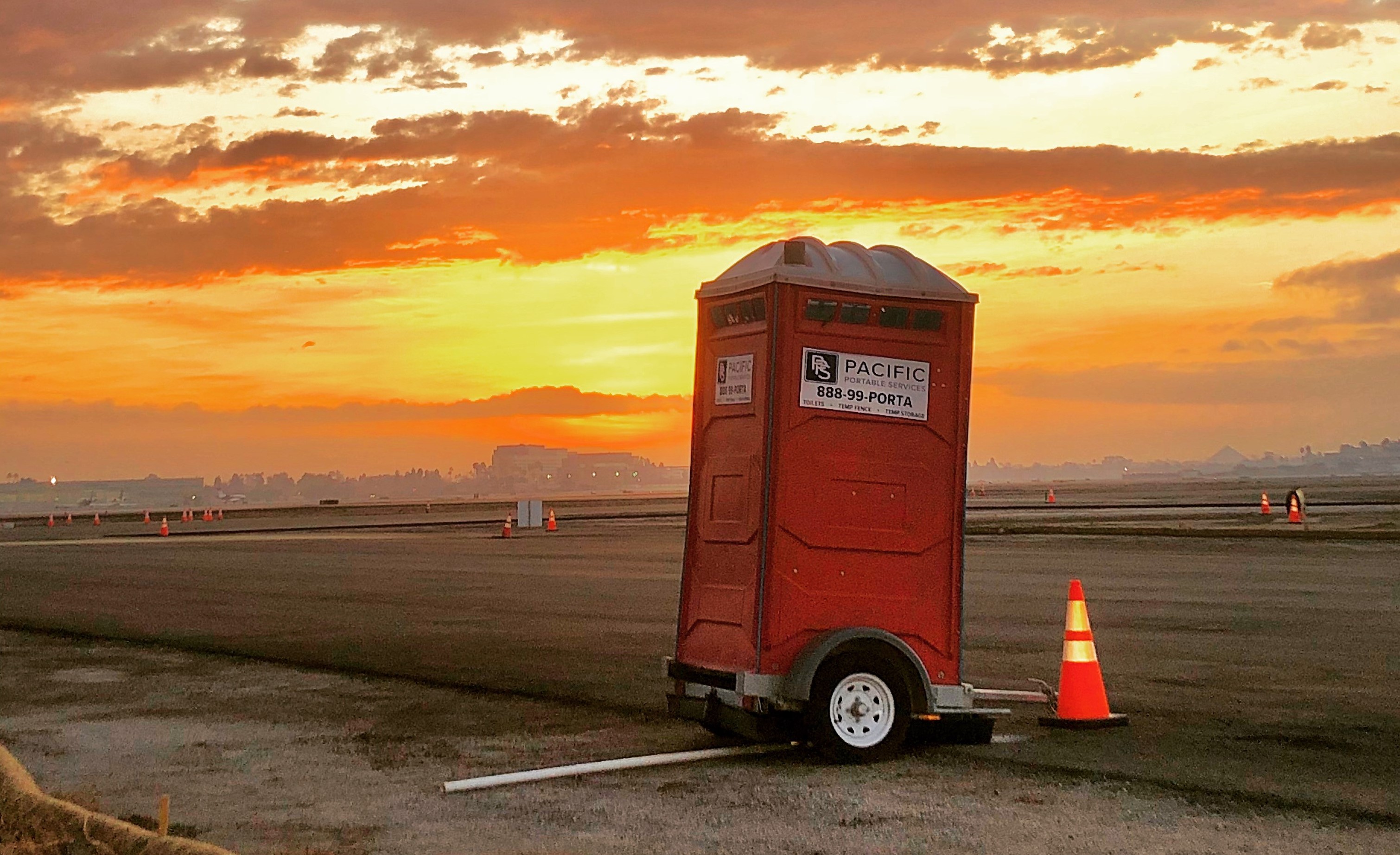 PPS portable restrooms at sunrise