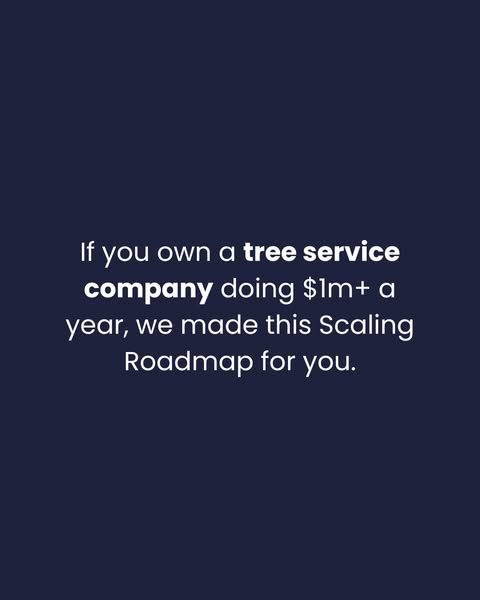 Meta ad calling out tree service business owners doing over one million dollars a year
