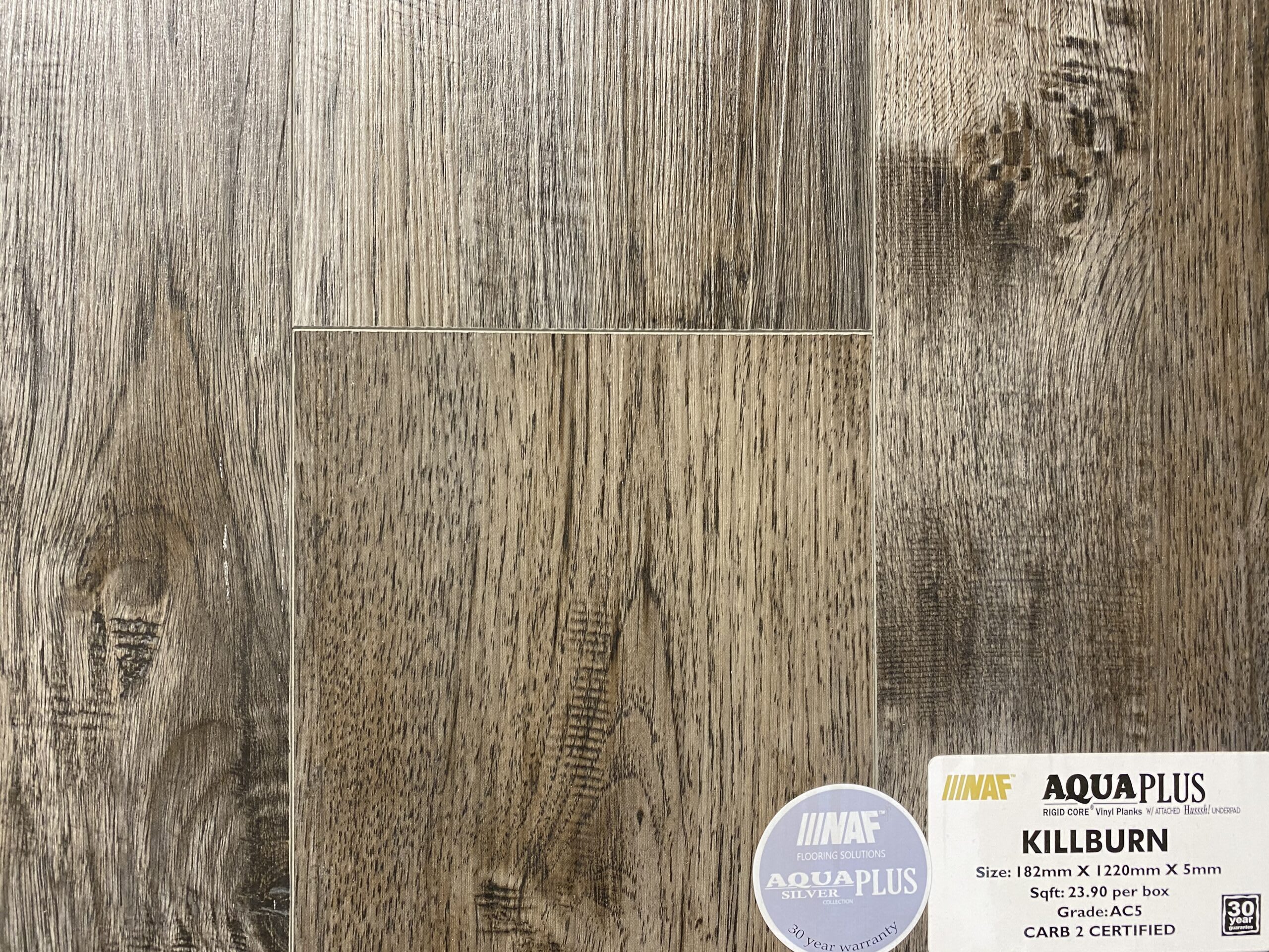 NAF Killburn Aqua Plus 1220mm x 182mm x 5mm 23.90 sqft/box Focus on Flooring