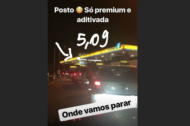 Rodrigo Pimpão reclama de preço da gasolina na greve dos caminhoneiros