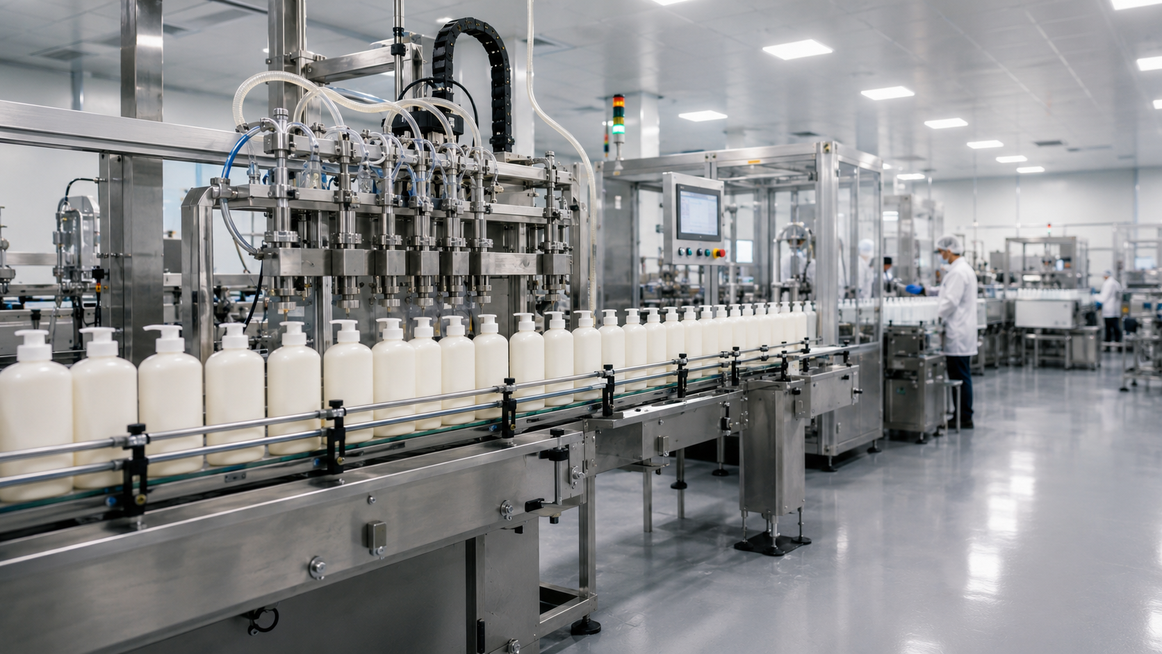 Modern cosmetics manufacturing line