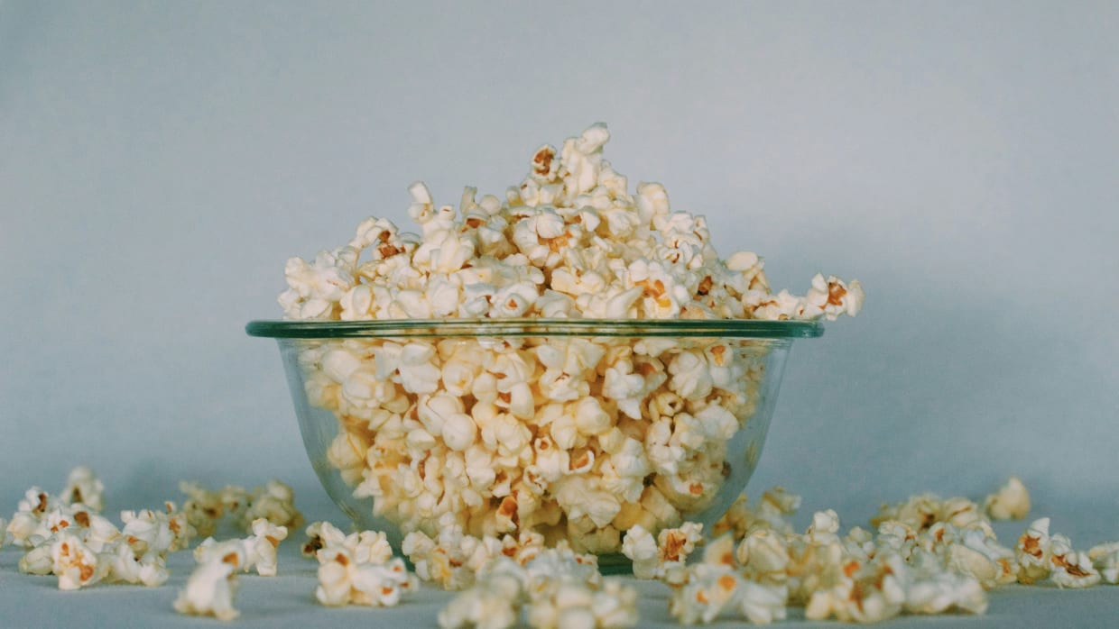Een bak popcorn