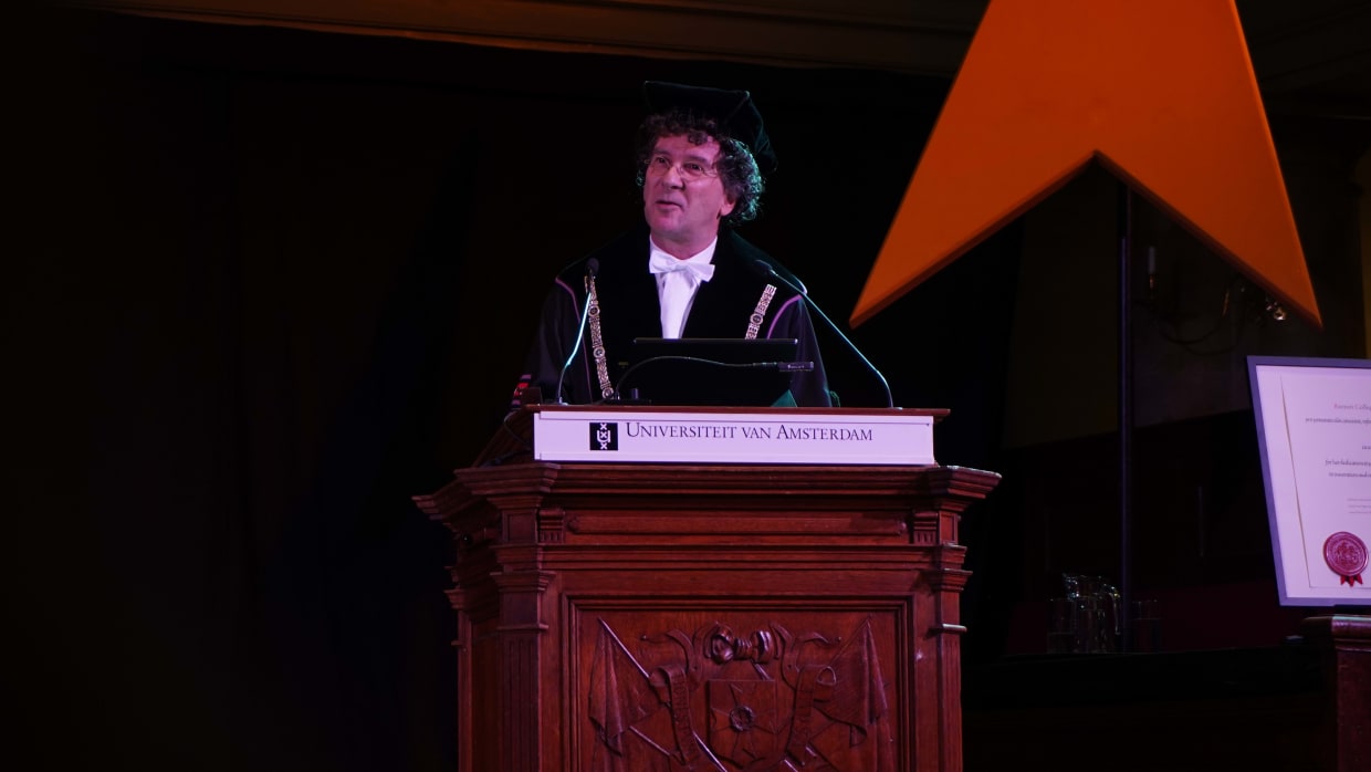 Rector Peter-Paul Verbeek during the dies natalis in 2024.