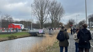Pro-Palestine protesters block entrance to Amsterdam University College