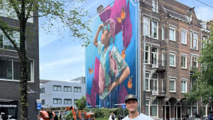 Who is the boy with the butterflies on the mural at REC?
