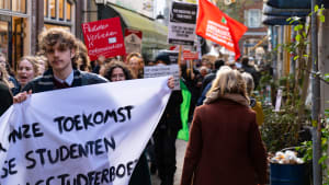 Studenten demonstreren op 14 november onder meer tegen de langstudeerboete.