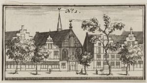 Het Athenaeum Illustre aan de Oudezijds Voorburgwal in 1723