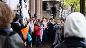 Protesters at the Maagdenhuis