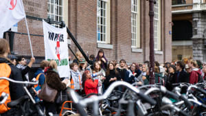 Protesters at the Maagdenhuis