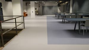 De kelder van het pand J/K op de REC waar een sportcentrum komt.