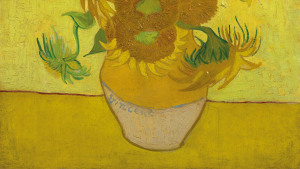 Vase with Fifteen Sunflowers, Arles, 1889.