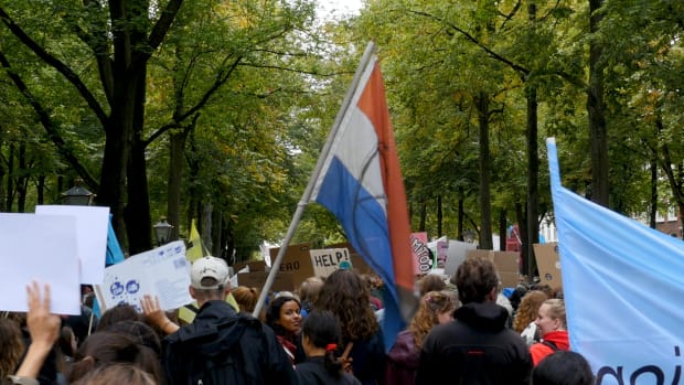 Video | UvA'er protesteert voor het klimaat