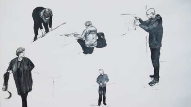 Portretten van medewerkers boekendepot ge&euml;xposeerd in de bieb