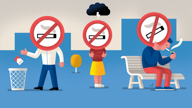 The neighbourhood is saved: we are being called out for smoking a cigarette
