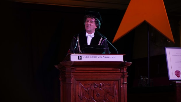 Rector Peter-Paul Verbeek during the dies natalis in 2024.