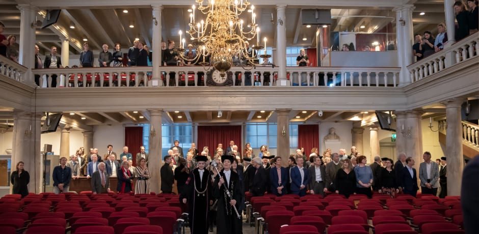 De UvA tijdens de viering van haar 388e, of 143e verjaardag