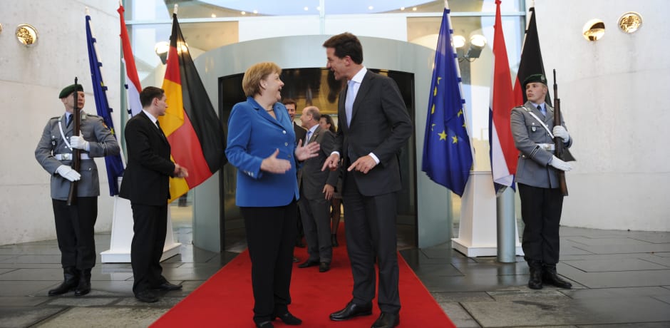 J&uuml;rgens: &lsquo;Rutte en Merkel kunnen het uitstekend met elkaar vinden&rsquo;