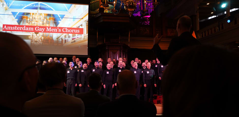 The Amsterdam Gay Men&rsquo;s Chorus also made its presence felt on Dies Natalis 2026.