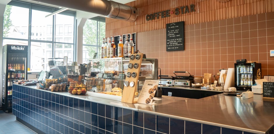 De Coffee Star in het J/K-gebouw. 
