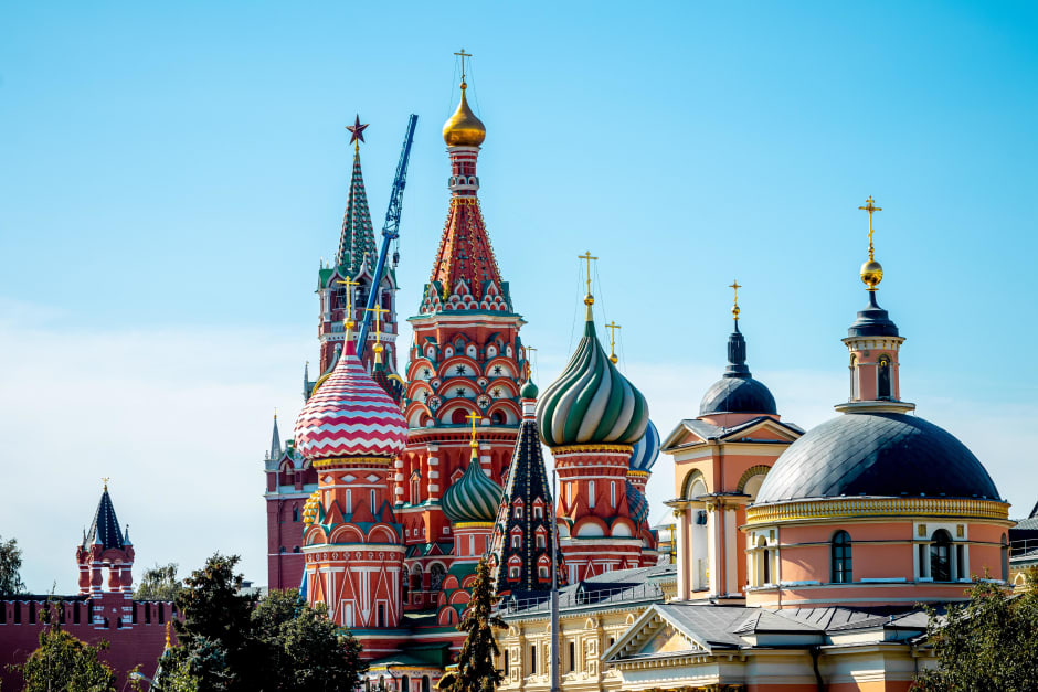 Het Kremlin, de Russische regeringszetel op het Rode Plein in Moskou