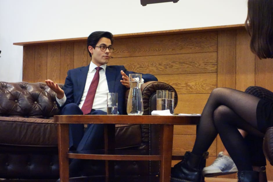 D66-leider Rob Jetten bij UvA-discussieplatform Room for Discussion