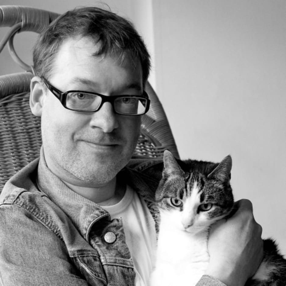 Maarten Reesink en zijn kat