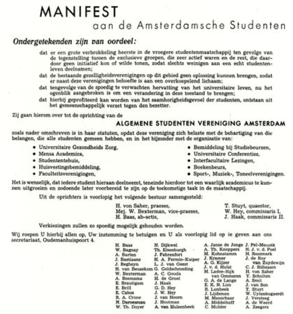 Asva Oprichtingsmanifest