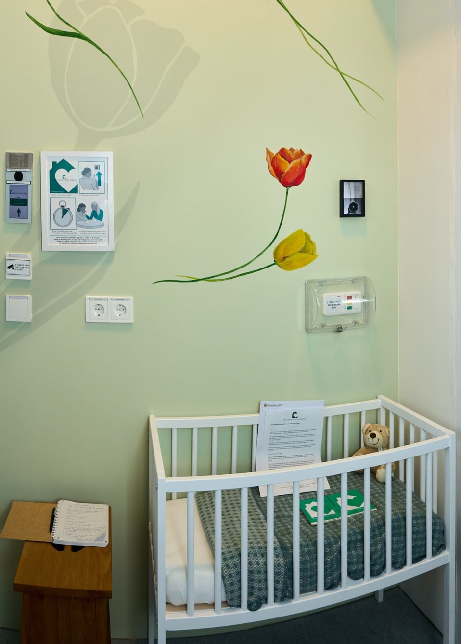 De vondelingenkamer die sinds januari 2024 is geopend in het Amsterdam UMC.