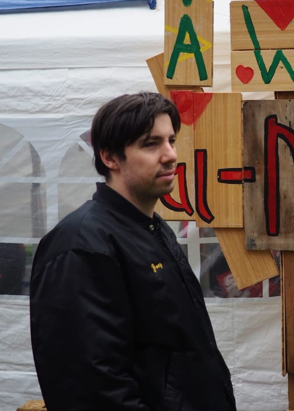 Jay Roles at the encampment