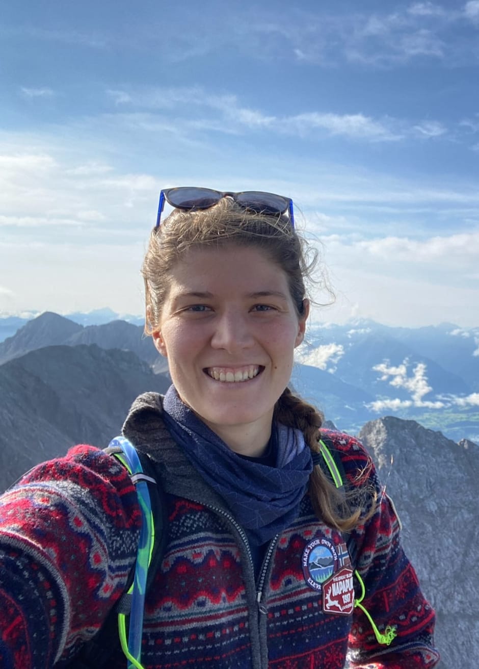 Eline Rentier in the Dachstein mountain range in the Alps.