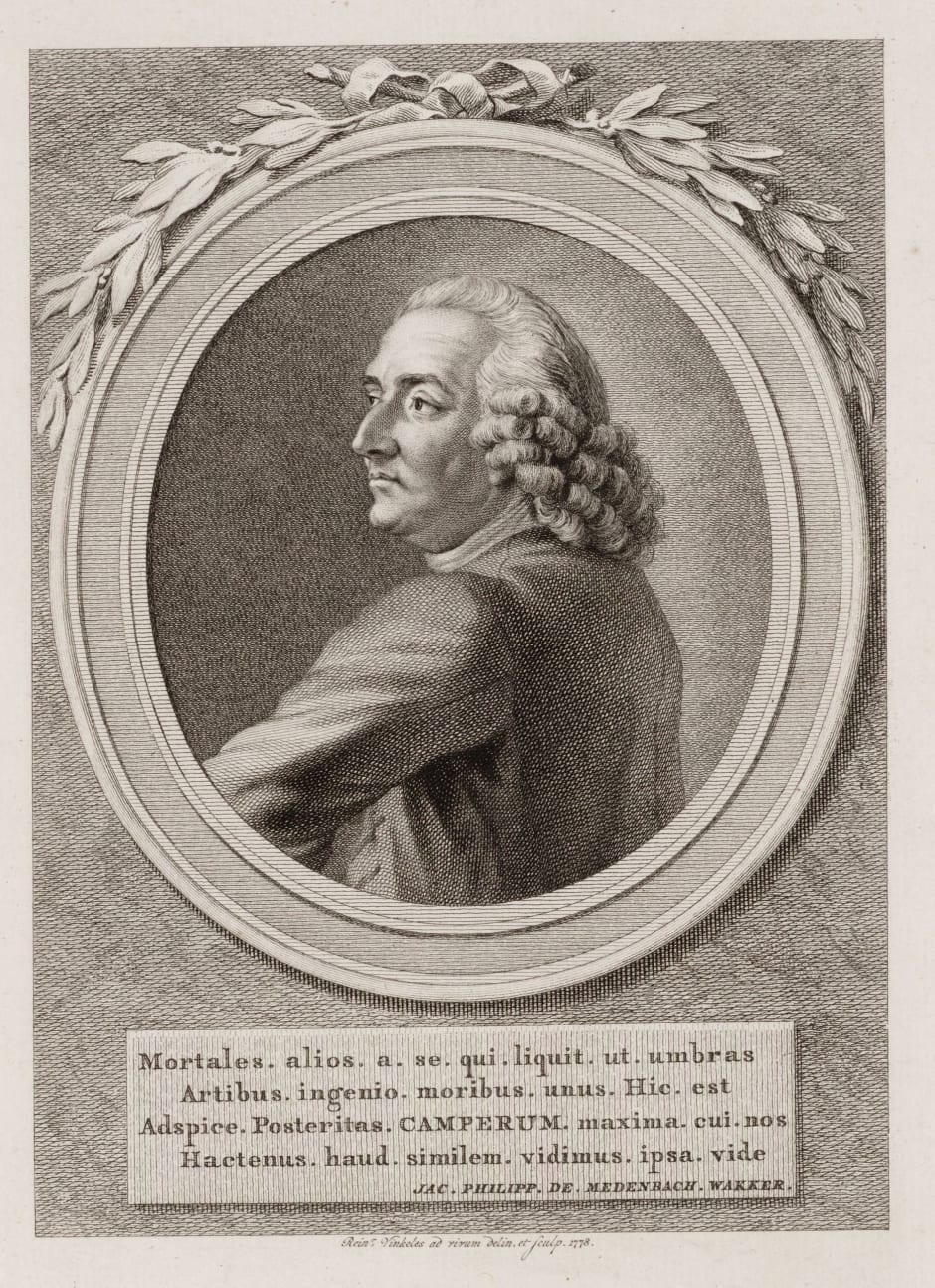 Petrus Camper (1722-1789), gravure door Reinier Vinkeles