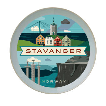 Tallerken hvit Stavanger